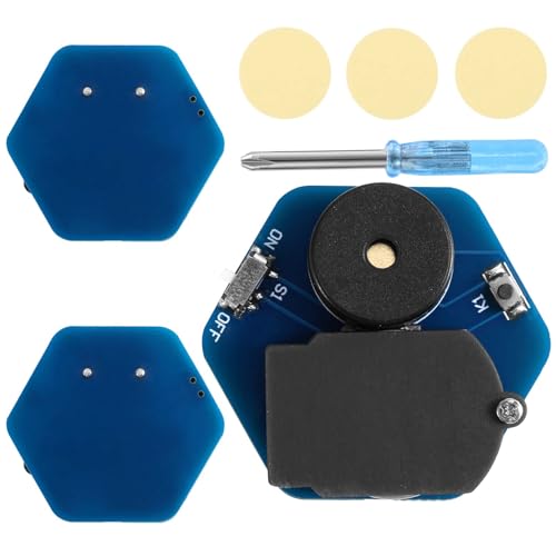 BTFO 3stk Geräuschmacher Prank, Sechseckiges Geometrisches Design mit 16 Tönen Piepender Grillen-Geräuschgenerator Versteckter Streich für Partys Büro Schule und Auto (Blau) von BTFO