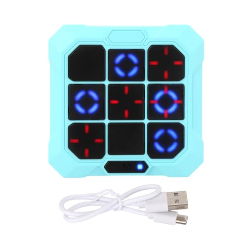 Elektronisches Tic Tac Toe Bolt Spiel, 6-In-1 Tragbares Elektronisches Reisebrettspiel Tragbare Elektrische Puzzlespielkonsole für Kinder und Erwachsene für Lern- Und Gedächtnistraining (Blau) von BTFO