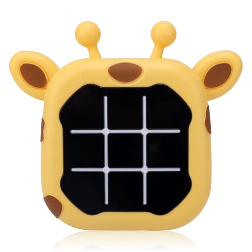 Elektronisches Tic Tac Toe-Spiel, 3-in-1 Elektronische Handheld-Puzzle-Spielkonsole Tragbare Elektronische Reisespiele Mini-Tic Tac Toe-Bolzenspiel für Kinder und Erwachsene (Giraffe) von BTFO