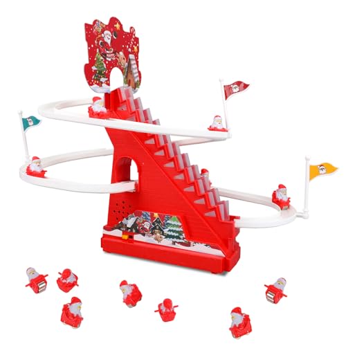 Weihnachtsmann Kletterspielzeug, Langlebige Weihnachtsmann Achterbahn Rennstrecke Lustiges Weihnachts Achterbahn Rutschspielzeug für Kleinkinder Geeignet für Mädchen Jungen von BTFO