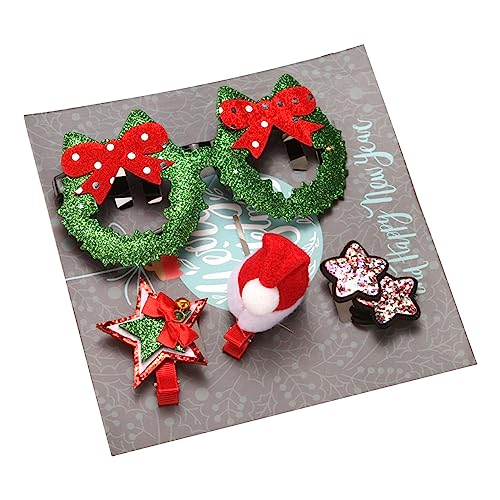 BTGHPI 4 Stück Festival Party Brillen Weihnachten Brillenrahmen Pailletten Haarnadeln Urlaub Party Erwachsene Kinder Haarnadel Dressing Geschenkset von BTGHPI