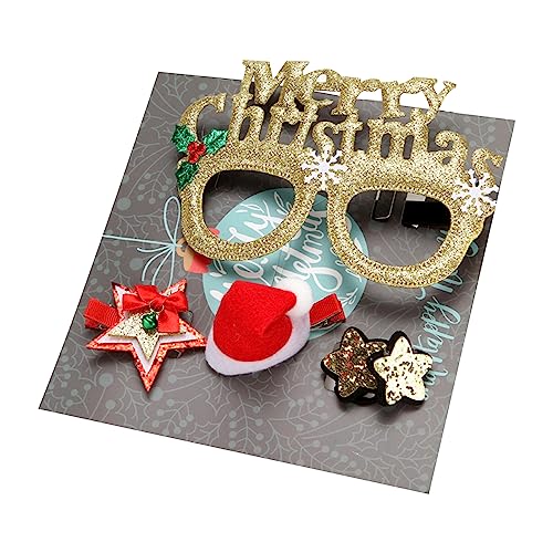 BTGHPI 4 Stück Festival Party Brillen Weihnachten Brillenrahmen Pailletten Haarnadeln Urlaub Party Erwachsene Kinder Haarnadel Dressing Geschenkset BTGHPI 4 Stück Festival Party Brillen Weihnachten Brillenrahmen Pailletten Haarnadeln Urlaub Party Erwachsene Kinder Haarnadel Dressing Geschenkset von BTGHPI