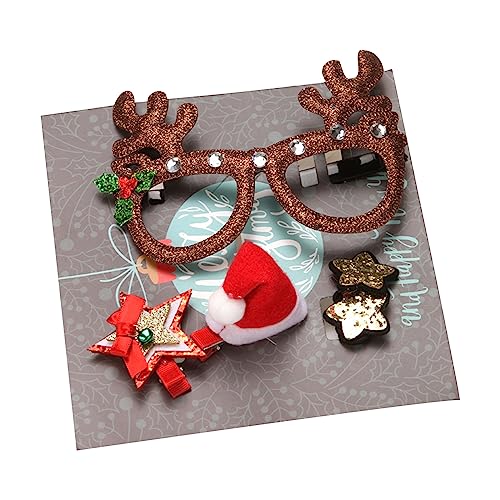 BTGHPI 4 Stück Festival Party Brillen Weihnachten Brillenrahmen Pailletten Haarnadeln Urlaub Party Erwachsene Kinder Haarnadel Dressing Geschenkset BTGHPI 4 Stück Festival Party Brillen Weihnachten Brillenrahmen Pailletten Haarnadeln Urlaub Party Erwachsene Kinder Haarnadel Dressing Geschenkset von BTGHPI