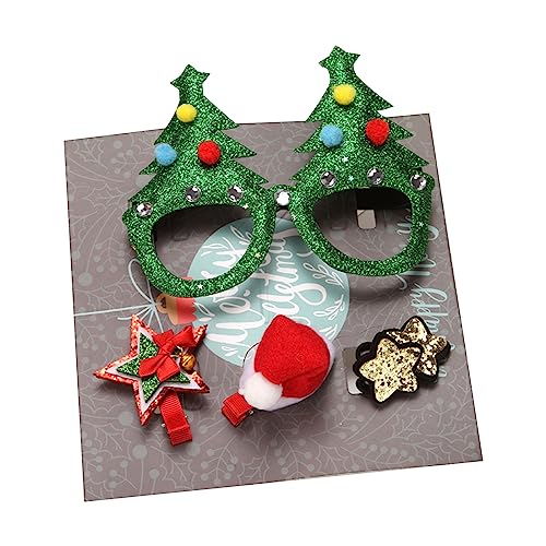 BTGHPI 4 Stück Festival Party Brillen Weihnachten Brillenrahmen Pailletten Haarnadeln Urlaub Party Erwachsene Kinder Haarnadel Dressing Geschenkset BTGHPI 4 Stück Festival Party Brillen Weihnachten Brillenrahmen Pailletten Haarnadeln Urlaub Party Erwachsene Kinder Haarnadel Dressing Geschenkset von BTGHPI