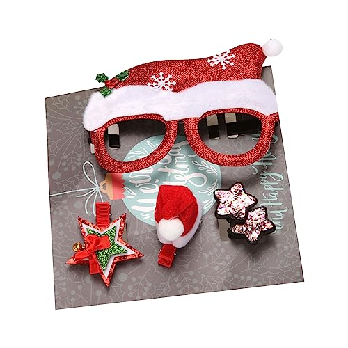 BTGHPI 4 Stück Festival Party Brillen Weihnachten Brillenrahmen Pailletten Haarnadeln Urlaub Party Erwachsene Kinder Haarnadel Dressing Geschenkset BTGHPI 4 Stück Festival Party Brillen Weihnachten Brillenrahmen Pailletten Haarnadeln Urlaub Party Erwachsene Kinder Haarnadel Dressing Geschenkset von BTGHPI