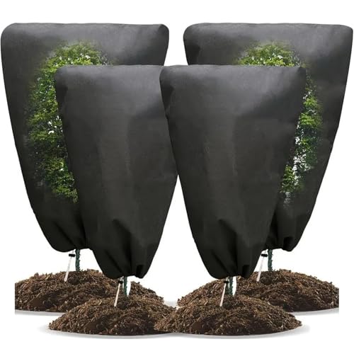 BTYQKZVPM,Schutzabdeckungen für Winterpflanzen, Pflanzenabdeckungen for den Winter | Schützender Strauch mit Kordelzug(80 x 120 cm) von BTYQKZVPM