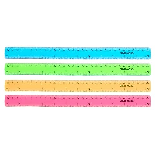 BTYQKZVPM Kunststofflineal Helix-Zollstock, Weiches, Flexibles, mehrfarbiges kreatives Briefpapier-Maßstab-Schulmaterial(Pink) von BTYQKZVPM