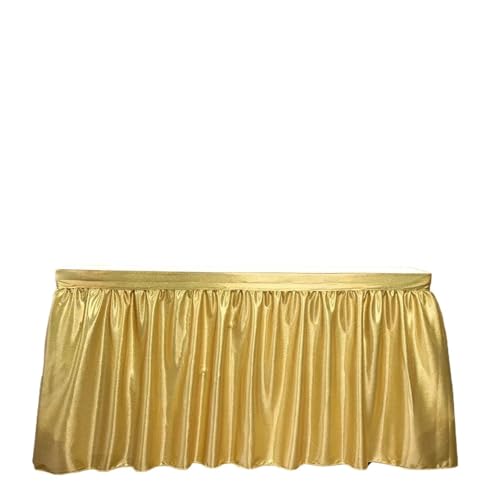 BTYQKZVPM Tischrock-Dekoration, Pailletten-Glitzer-Tischrock, rechteckig, for Geburtstag, Hochzeit, Dekoration, Mehrfarbig, mehrere Größen(Gold,4ft 70x122cm) von BTYQKZVPM