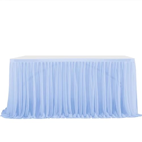 BTYQKZVPM Tischrock-Dekoration, Party-Tischröcke, Mehrfarbig, 1,83 m/2,74 m(Denim Blue,9FT 77x275cm) von BTYQKZVPM