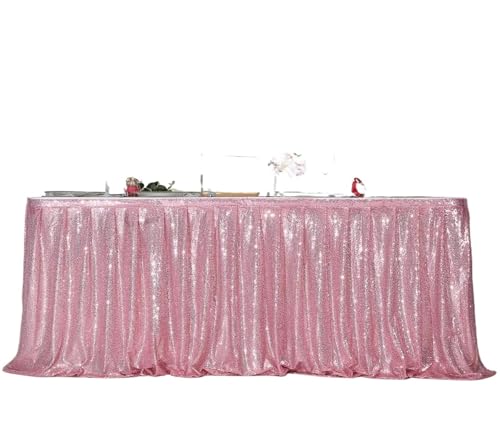 BTYQKZVPM Tischrock-Dekoration, Party-Tischröcke 70x(122-250) cm Mehrfarbig(Pink,70x122CM) von BTYQKZVPM