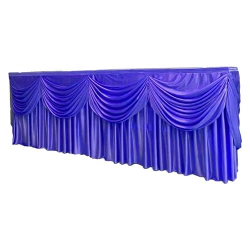BTYQKZVPM Tischrock-Dekoration, Transparenter Selbstklebender Tischrock aus Eisseide, Mehrfarbig, mehrere Größen(Blue Purple,17ft L x 29.5inch H) von BTYQKZVPM
