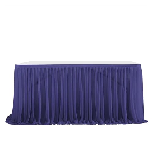 BTYQKZVPM Tischrock-Dekoration, Tutu Tüll Tischröcke Abdeckung for Veranstaltungen und Home Decor in Multicolor mehrere Größen(Deep Blue,9FT (275x77cm)) von BTYQKZVPM