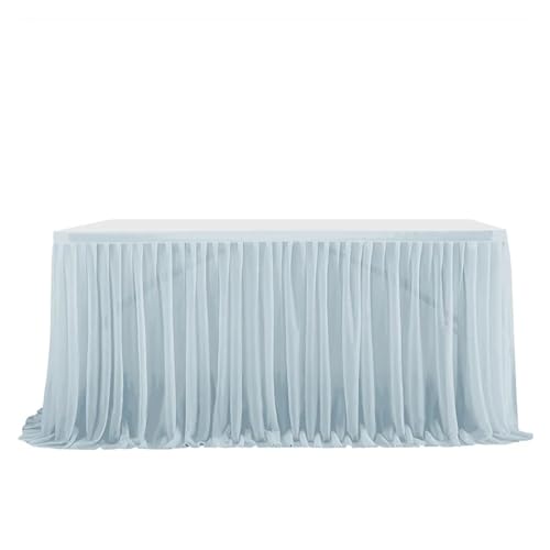 BTYQKZVPM Tischrock-Dekoration, Tutu Tüll Tischröcke Abdeckung for Veranstaltungen und Home Decor in Multicolor mehrere Größen(Grayish Blue,9FT (275x77cm)) von BTYQKZVPM