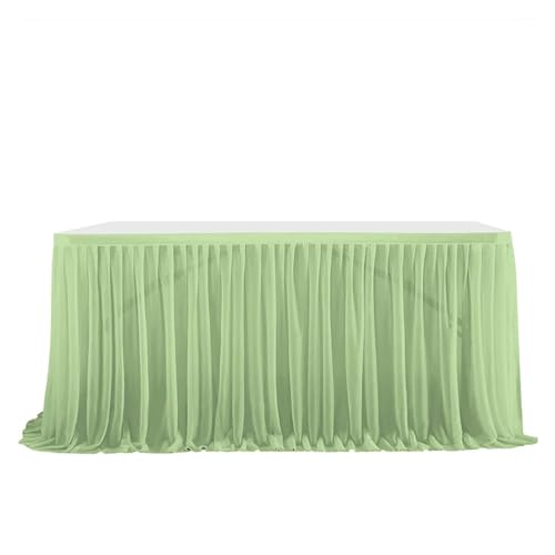 BTYQKZVPM Tischrock-Dekoration, Tutu Tüll Tischröcke Abdeckung for Veranstaltungen und Home Decor in Multicolor mehrere Größen(Green02,6FT (185x77cm)) von BTYQKZVPM