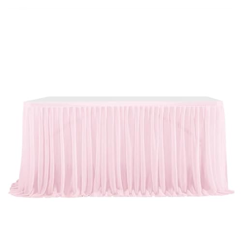 BTYQKZVPM Tischrock-Dekoration, Tutu Tüll Tischröcke Abdeckung for Veranstaltungen und Home Decor in Multicolor mehrere Größen(Light Pink,4FT (122x77cm)) von BTYQKZVPM