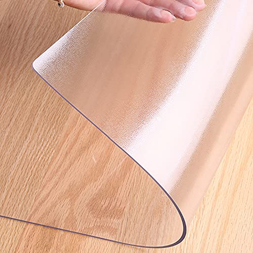 BTYQKZVPM Tischschutz Clear Vinyl Tischunterlage, 2 mm Bürostuhlmatte for Harte Böden in verschiedenen Größen(160x280cm/63x110.2in) von BTYQKZVPM
