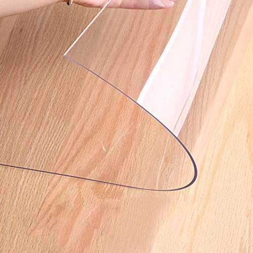 BTYQKZVPM Tischschutz Clear Vinyl Tischunterlage, 2 mm Dicke transparente Stuhlmatte aus PVC for den Einsatz auf harten Böden, mehrere Größen(160x300cm/63x118.1in) von BTYQKZVPM