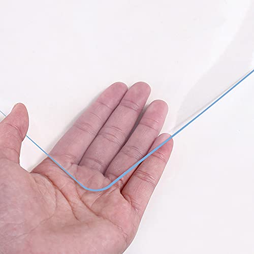 BTYQKZVPM Tischschutz Clear Vinyl Tischunterlage, 3mm Dicke rechteckige Stuhlmatte aus PVC for Harte Böden, transparente mehrere Größen(160x250cm/63x98.4in) von BTYQKZVPM