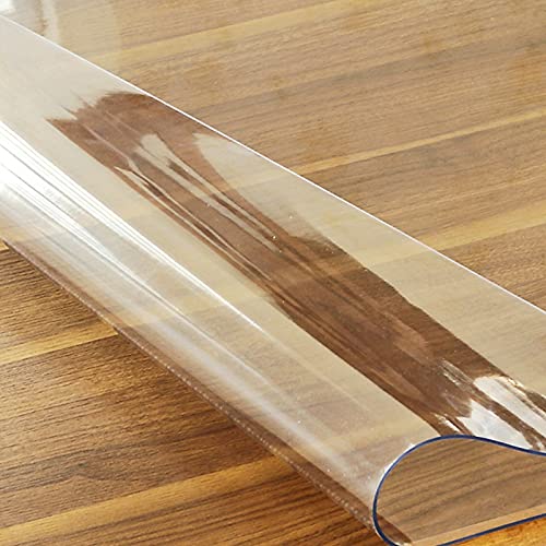 BTYQKZVPM Tischschutz Clear Vinyl Tischunterlage, Bürostuhlmatte, rechteckig, Bodenschutz for Hartböden und Teppiche, 1,5 mm PVC, mehrere Größen(110x230cm/43.3x90.6in) von BTYQKZVPM