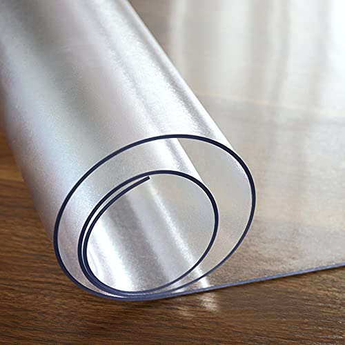 BTYQKZVPM Tischschutz Clear Vinyl Tischunterlage, Bürostuhlmatte for Hartböden, PVC, 2,1 mm dick, Rutschfester Bodenschutz, matt, durchscheinend, mehrere Größen(150x200cm/59.1x78.7in) von BTYQKZVPM
