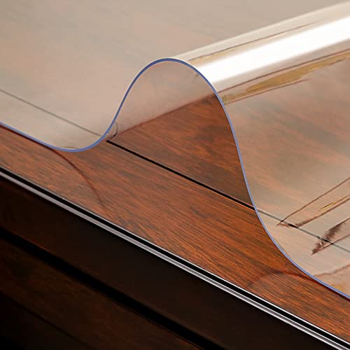 BTYQKZVPM Tischschutz Clear Vinyl Tischunterlage, Stuhlmatte aus PVC, 2 mm dick, matt, transparent, mehrere Größen(160x290cm/63x114.2in) von BTYQKZVPM