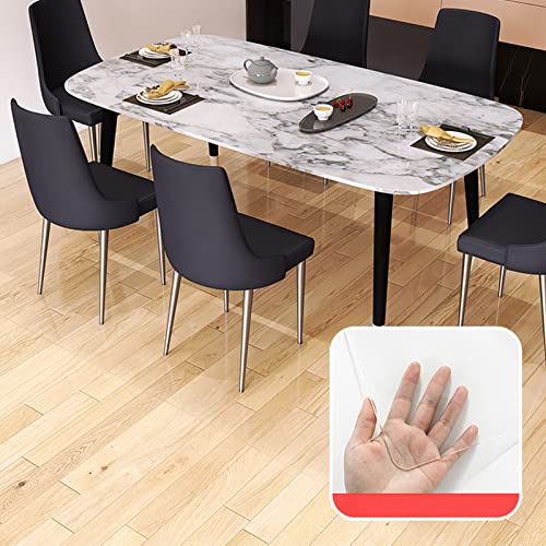 BTYQKZVPM Tischschutz Clear Vinyl Tischunterlage, Transparente PVC-Bodenmatte for Schutz von Hartholzböden, 3 mm dick, mehrere Größen(140x280cm/55.1x110.2in) von BTYQKZVPM