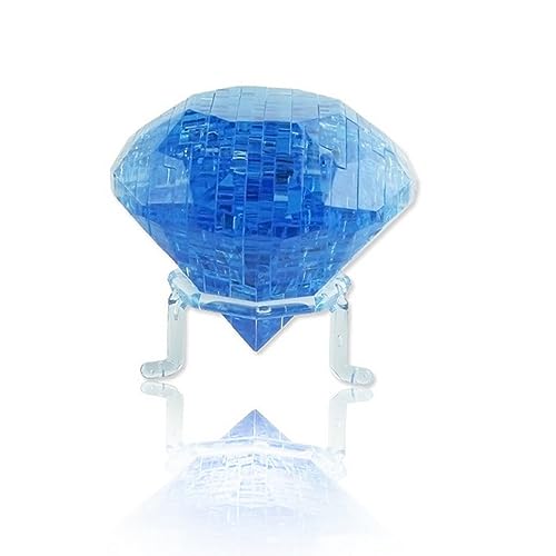 BTYYIHEX 3D-Kristall-Puzzle-Diamant, Kristall-Puzzle-Denkspiele für Puzzler ab 16 Jahren, 41 Teile (Blauer Diamant) von BTYYIHEX