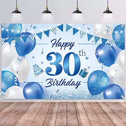 30.Geburtstag Banner Blau Weiß,BTZO 30.Geburtstag Frauen,Deko 30 Geburtstag Mädchen,30 Geburtstag Hintergrund Banner für 30 Party Geburtstagsdeko,180 * 110CM 30.Geburtstag Banner Blau Weiß,BTZO 30.Geburtstag Frauen,Deko 30 Geburtstag Mädchen,30 Geburtstag Hintergrund Banner für 30 Party Geburtstagsdeko,180 * 110CM von BTZO