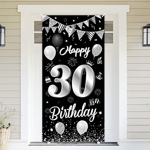 BTZO 30. Geburtstag Banner Schwarz Silber, Dekoration für Männer und Frauen, Poster Hintergrund für Geburtstagsfeier BTZO 30. Geburtstag Banner Schwarz Silber, Dekoration für Männer und Frauen, Poster Hintergrund für Geburtstagsfeier von BTZO