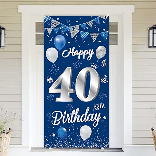 40.Geburtstag Banner Blau Silber,BTZO 40.Geburtstag Dekoration,Deko 40.Geburtstagsfeier,Banner 40 Geburtstag,40 Geburtstag Poster Hintergrund Banner für 40 Männer und Frauen Party Geburtstagsdeko 40.Geburtstag Banner Blau Silber,BTZO 40.Geburtstag Dekoration,Deko 40.Geburtstagsfeier,Banner 40 Geburtstag,40 Geburtstag Poster Hintergrund Banner für 40 Männer und Frauen Party Geburtstagsdeko von BTZO