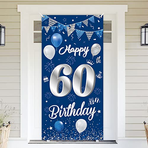 BTZO 60. Geburtstag Banner Blau Silber - Dekoration für Geburtstagsfeier, Poster Hintergrund für Männer und Frauen Party Geburtstagsdeko BTZO 60. Geburtstag Banner Blau Silber - Dekoration für Geburtstagsfeier, Poster Hintergrund für Männer und Frauen Party Geburtstagsdeko von BTZO
