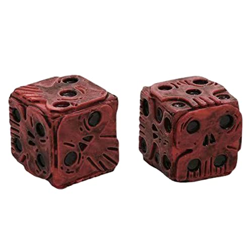 2 Stücke Scary Novel Skull Dices Sechsseitig Skeleton Club Pub Party Brettspiel Toys Halloween Horror Accessoires Brettspiel von BUBEFSKD