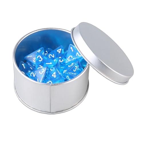 BUBEFSKD 25pcs Acryl 4-seitige Zahl Clear Dices Rollenspiele Polyedrale Für Tischspiel Player Einfach Zu Verwenden Klare Polyedrische Würfel Würfel von BUBEFSKD