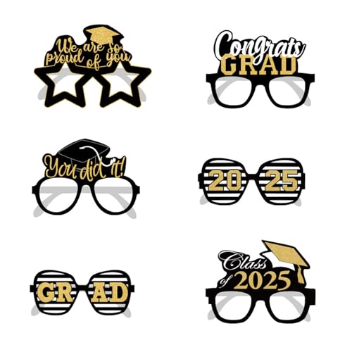 6pcs Abschlussfotografie Requisiten Lustige Brille Für Die Klasse Von 2025 Party Dekorationstisch Mittelstücke Mittelstücke Dekoration 6pcs Abschlussfotografie Requisiten Lustige Brille Für Die Klasse Von 2025 Party Dekorationstisch Mittelstücke Mittelstücke Dekoration von BUBEFSKD