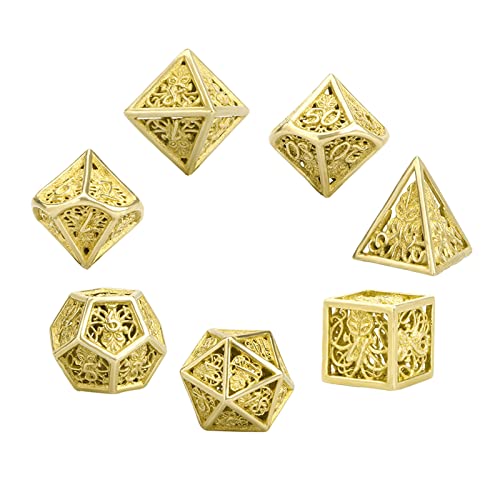 BUBEFSKD 7 PCs/Set Metal Dices Polyhedron Practical Table Game Hollow Spiel Für Club Party BUBEFSKD 7 PCs/Set Metal Dices Polyhedron Practical Table Game Hollow Spiel Für Club Party von BUBEFSKD