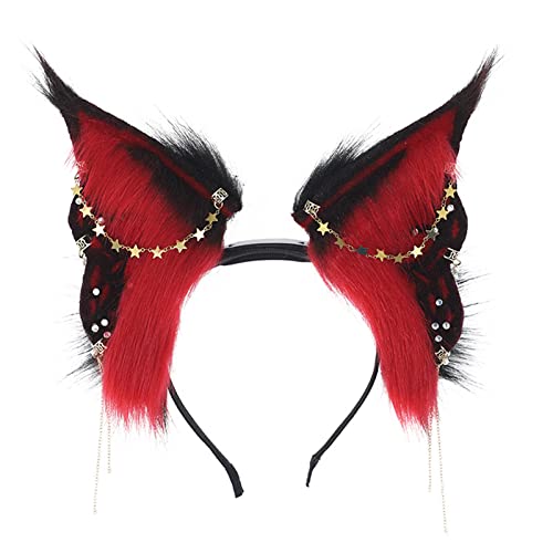Anime Charakter Stirnband Ohrform Hair Hoop Plüsch Carnivals Party Kopfstück Cosplay Party Kostüm Requisiten Unisex Stirnbänder Für Frau Zum Waschen Von Gesicht Stirnbändern Für Spa Stirnband von BUBEFSKD
