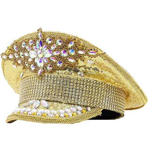 BUBEFSKD Bühnenkapitän Crystal Sailor Überraschung Geschenk Für Mädchen Jungen Karnevals Musikfestival Zeigt Schwarze Kapitän Hat Frauen von BUBEFSKD