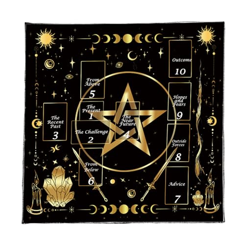 BUBEFSKD Divinationen Tischdecke Kartenlesen Astrologie Tarots Tischdecke Altars Stoff Göttlichkeit Brettspiel Accessoires Altäre Tarots Tuch BUBEFSKD Divinationen Tischdecke Kartenlesen Astrologie Tarots Tischdecke Altars Stoff Göttlichkeit Brettspiel Accessoires Altäre Tarots Tuch von BUBEFSKD