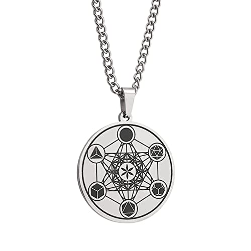 BUBEFSKD Erzengel Metatron Angel of Life Seal Solomon Edelstahl Anhänger Halskette Für Männer Sewelry Halsketten Männer Edelstahl Anhänger BUBEFSKD Erzengel Metatron Angel of Life Seal Solomon Edelstahl Anhänger Halskette Für Männer Sewelry Halsketten Männer Edelstahl Anhänger von BUBEFSKD