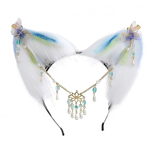 BUBEFSKD Ethnische Stil Katzenohren Form Stirnband Mit Stirnkette Decors Hair Hoop Erwachsene Live Broadcast Party Kopfbänder Halloween Stirnbänder Für Frauen Für Erwachsene Anime Charakter Cosplay BUBEFSKD Ethnische Stil Katzenohren Form Stirnband Mit Stirnkette Decors Hair Hoop Erwachsene Live Broadcast Party Kopfbänder Halloween Stirnbänder Für Frauen Für Erwachsene Anime Charakter Cosplay von BUBEFSKD