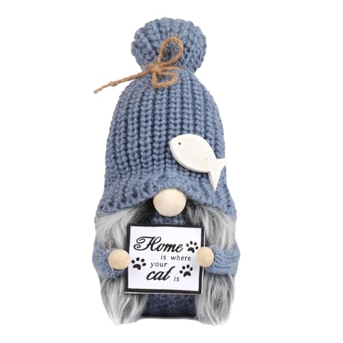 BUBEFSKD Gefüllte Katze Gnomes Dekorationen Plüsch Schwedische Tomte Puppen Gesichtslosen Zwergen Haushaltsschmuck Geschenke Dekoration Dekoration von BUBEFSKD