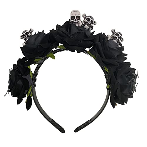 BUBEFSKD Halloween Flower Schädelform Stirnband Carnival Festival Haare Hoop Mode Frauen Rave Party Frisur Kopfbedeckung Schwarz Weiße Für Halloween Kopfstücke Für Kinder BUBEFSKD Halloween Flower Schädelform Stirnband Carnival Festival Haare Hoop Mode Frauen Rave Party Frisur Kopfbedeckung Schwarz Weiße Für Halloween Kopfstücke Für Kinder von BUBEFSKD