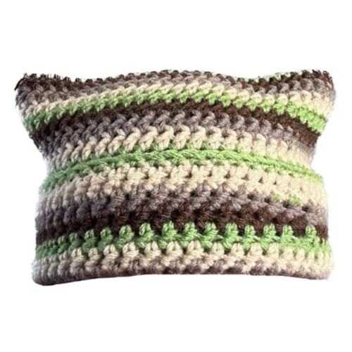 BUBEFSKD Halloween Ohrhut Strick Y2k Striped Party Urlaub Winter Warm BUBEFSKD Halloween Ohrhut Strick Y2k Striped Party Urlaub Winter Warm von BUBEFSKD