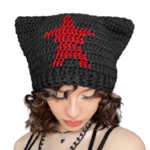 BUBEFSKD Halloween Ohrhut Strick Y2k Striped Party Urlaub Winter Warm BUBEFSKD Halloween Ohrhut Strick Y2k Striped Party Urlaub Winter Warm von BUBEFSKD