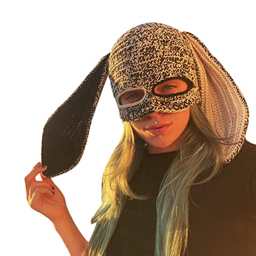 BUBEFSKD Kaninchenstrick Maskerade Für Frauen Schädel von BUBEFSKD