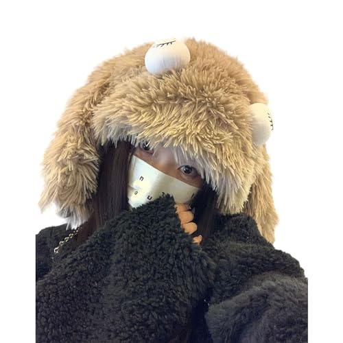 BUBEFSKD Mädchen Kaninchen Y2K Kaninchenohren Übergroße Kopfbedeckungen Geschenke Warmes Halloween Kinder Kinder Halloween Foto Requisiten von BUBEFSKD