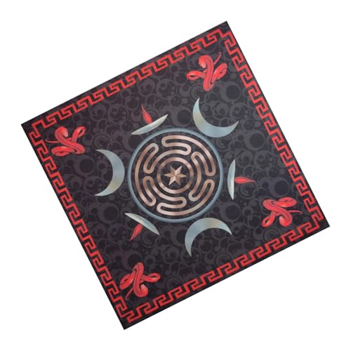 BUBEFSKD Quadratform Pendel Gottesmat Altäre Tischdecke Brettspielkarten Pad Runes Tischtuch Mysteriöses Brettspiel Vermögen Tischtuch von BUBEFSKD