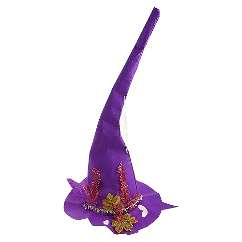 BUBEFSKD Schöne Künstliche Winkelte Hexenhut Kreativer Zauberer Populäres Halloween Neuheit Party Requisiten Für Schwarze Männer Mit Schleier Atelier Modern Für Frauen Halloween Stirnband Purple BUBEFSKD Schöne Künstliche Winkelte Hexenhut Kreativer Zauberer Populäres Halloween Neuheit Party Requisiten Für Schwarze Männer Mit Schleier Atelier Modern Für Frauen Halloween Stirnband Purple von BUBEFSKD