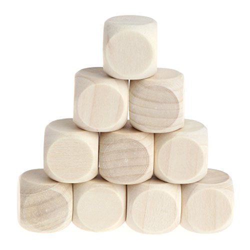 BUBEFSKD Set Von 10 Holzwürfel Handwerk Blankwürfel Set Sechs Seiten Holzquadratblöcke Zum Herstellen Von Handwerk Und Metallwürfel BUBEFSKD Set Von 10 Holzwürfel Handwerk Blankwürfel Set Sechs Seiten Holzquadratblöcke Zum Herstellen Von Handwerk Und Metallwürfel von BUBEFSKD