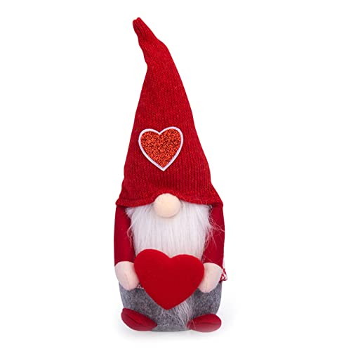 BUBEFSKD Valentinstag Gestrickt Herz Gesichtsloses Puppen Skandinavian Tomte Dekorationen Schwedische Zwergfiguren Plüsch Set Set von BUBEFSKD